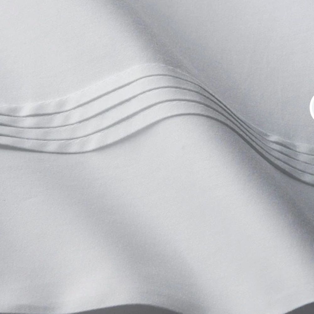 The Company Store Legends Egyptian Cotton Sateen King Flat Sheet in Silver. NWT